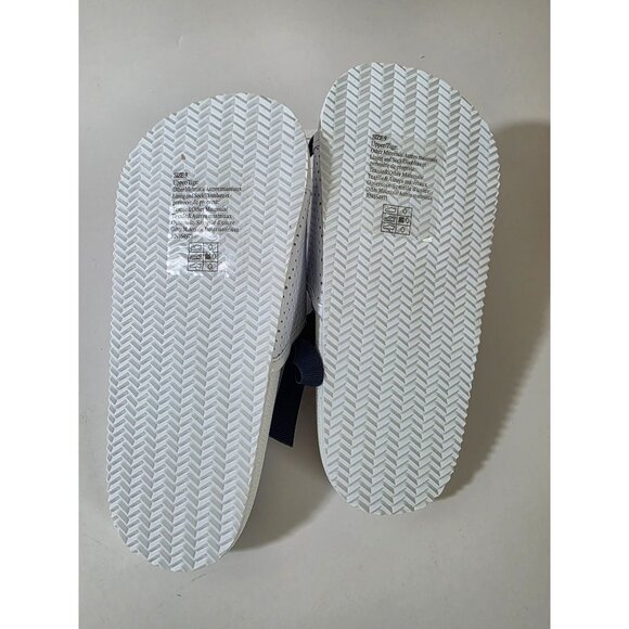 Janie & Jack White Perforated Slide Kids Sandals Size 9 - Picture 5 of 8